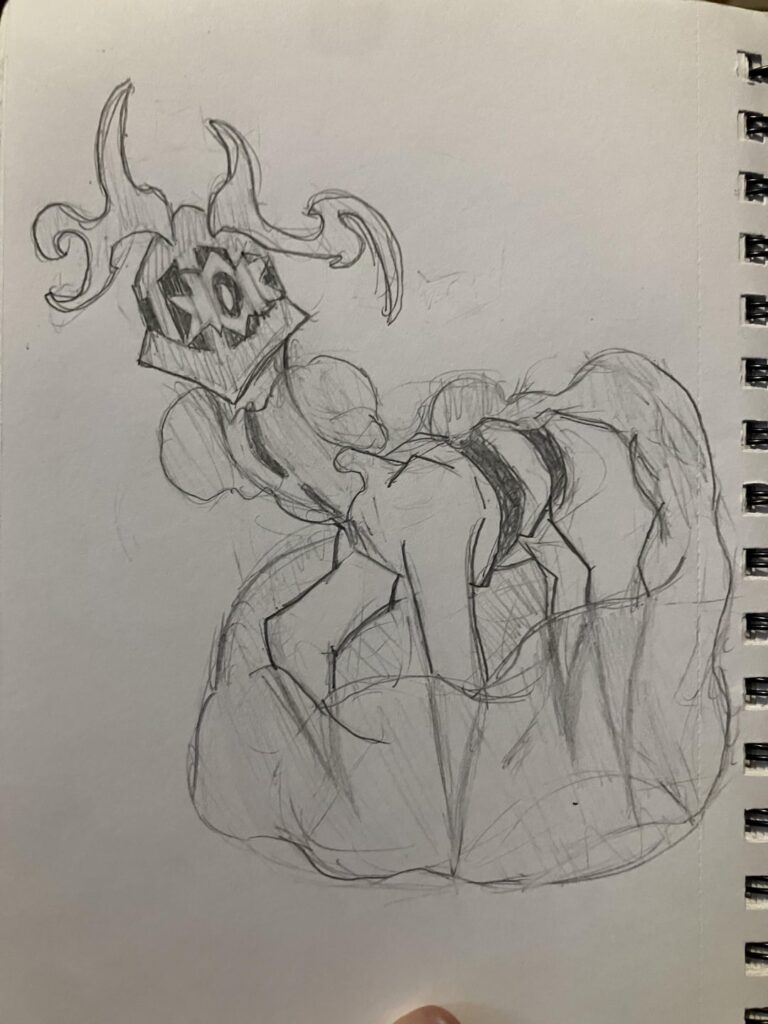 Some sketches of the fakemon of my region