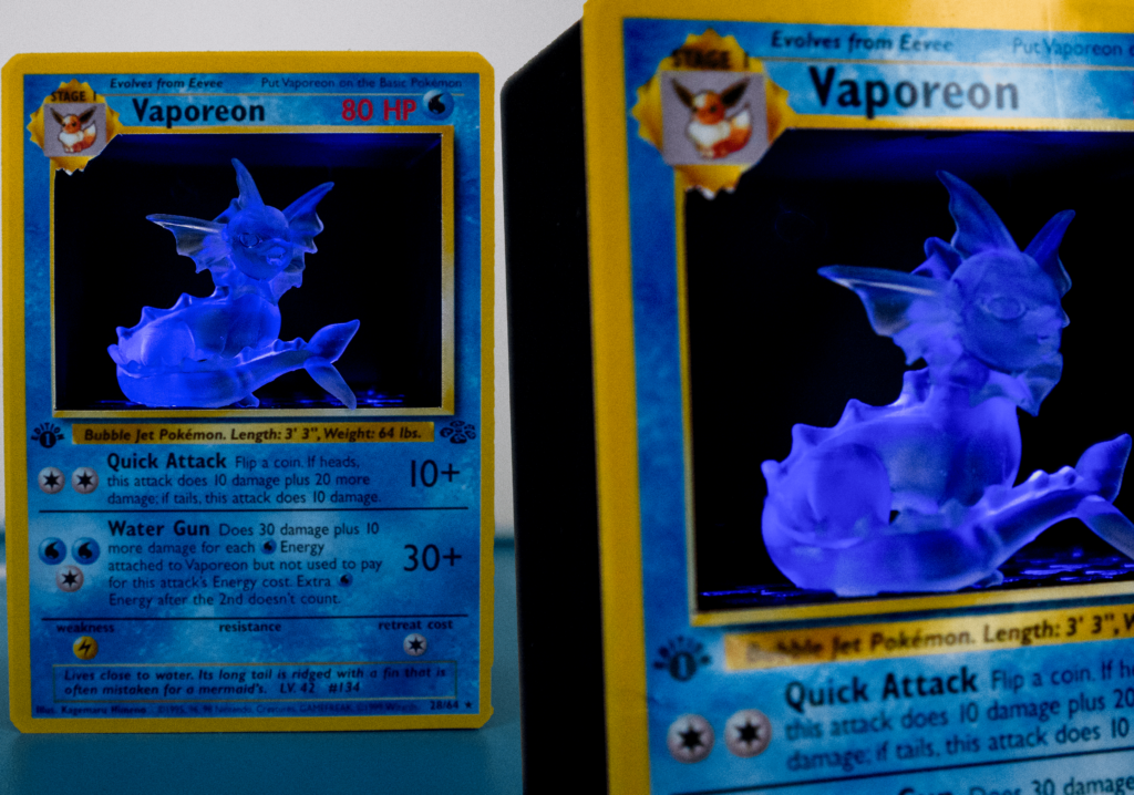 Check out this LED Vaporeon Card I made [oc]