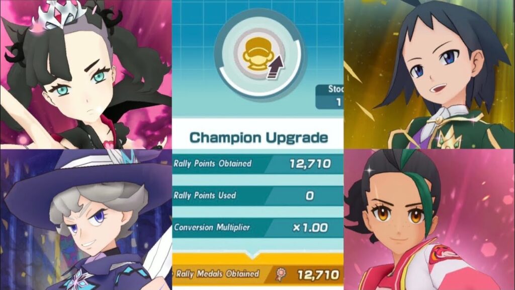 Chasing victories in the Battle Rally (Champion Upgrade, 12,710 points) [Pokemon Masters EX]