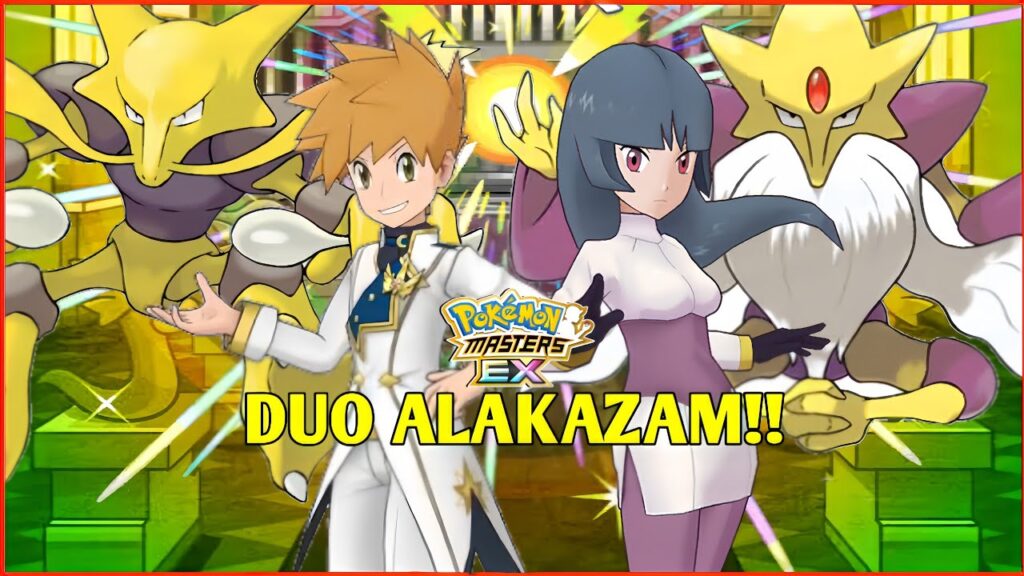 Pokemon Masters Ex Blue and Sabrina's Alakazams Psychic Powers