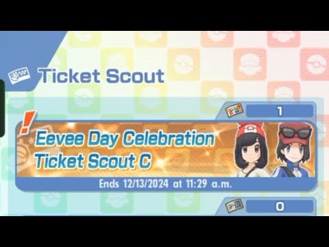 Pokemon Masters Ex: Scouting Sync Pairs from the Eevee Day Celebration Free Tickets