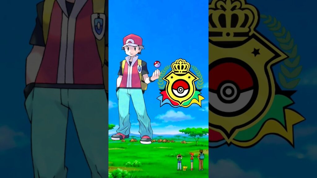 red v/s Pokemon master 8 trainers #pokemon #anime #red #short