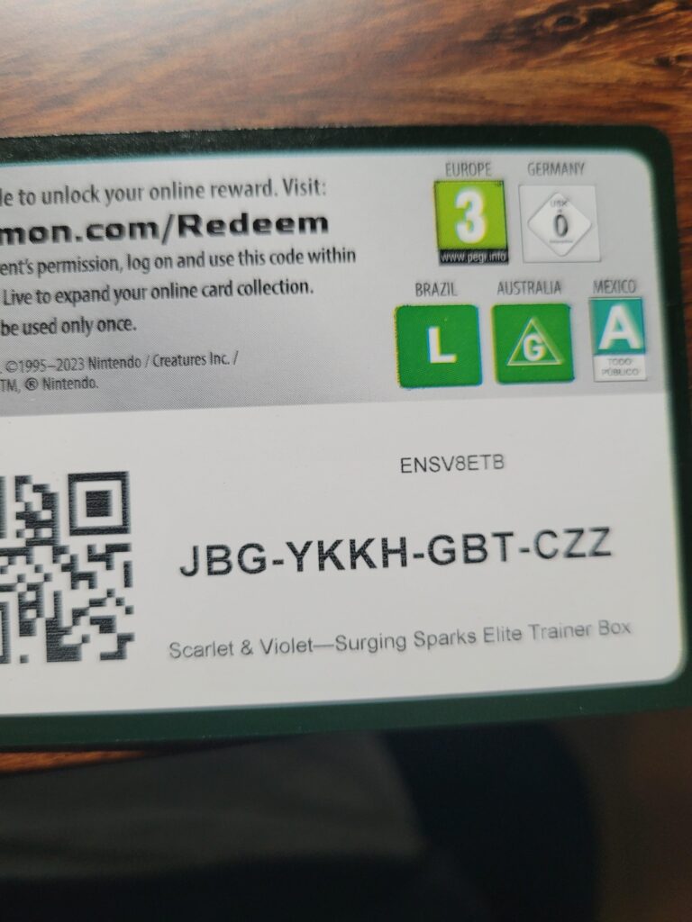 Surging sparks etb code