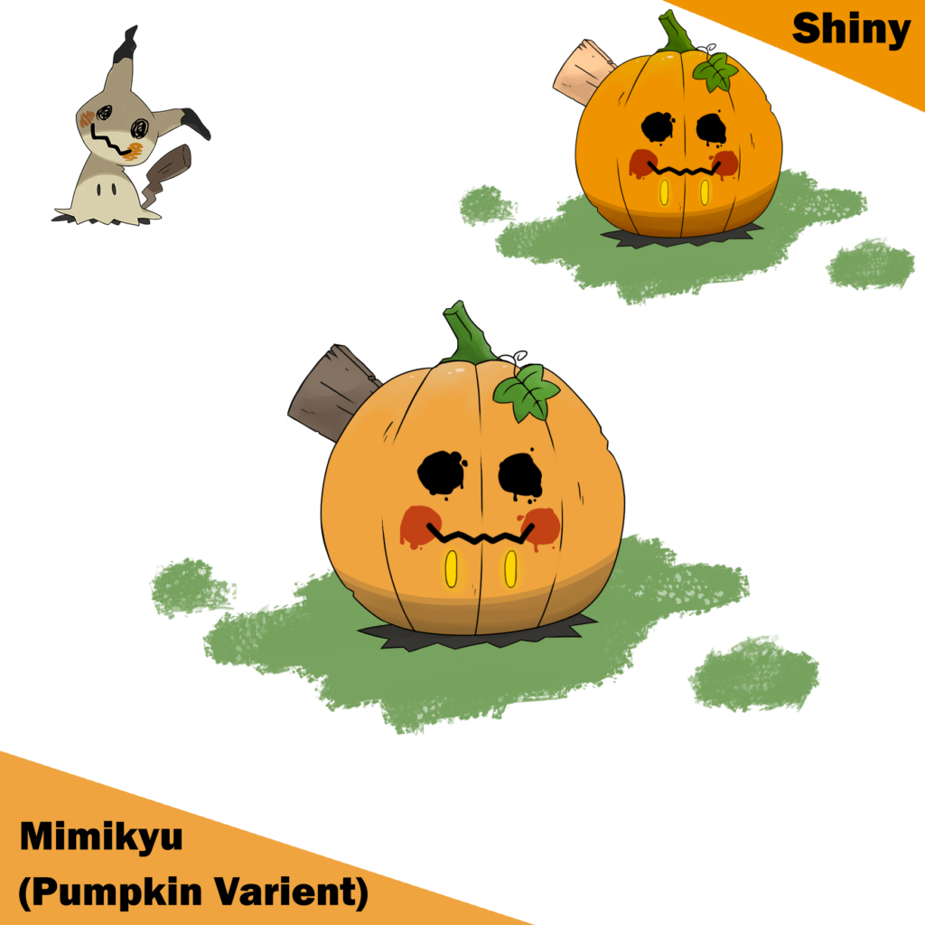 I know it's November, but, Pumpkin Mimikyu! (not 100% sure if this belongs in the sub reddit, but I hope you like my drawing. My first time drawing Pokemon!)