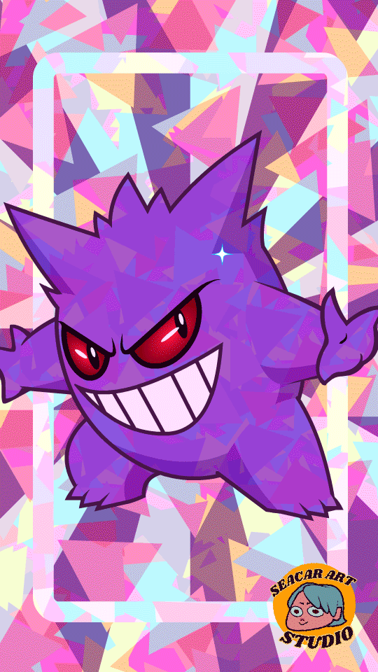 [OC] My Gengar fan art for my live wallpaper