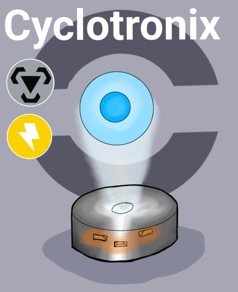 I tride but I can not draw very well this is cyclotronix the holographic cyclops pokemon