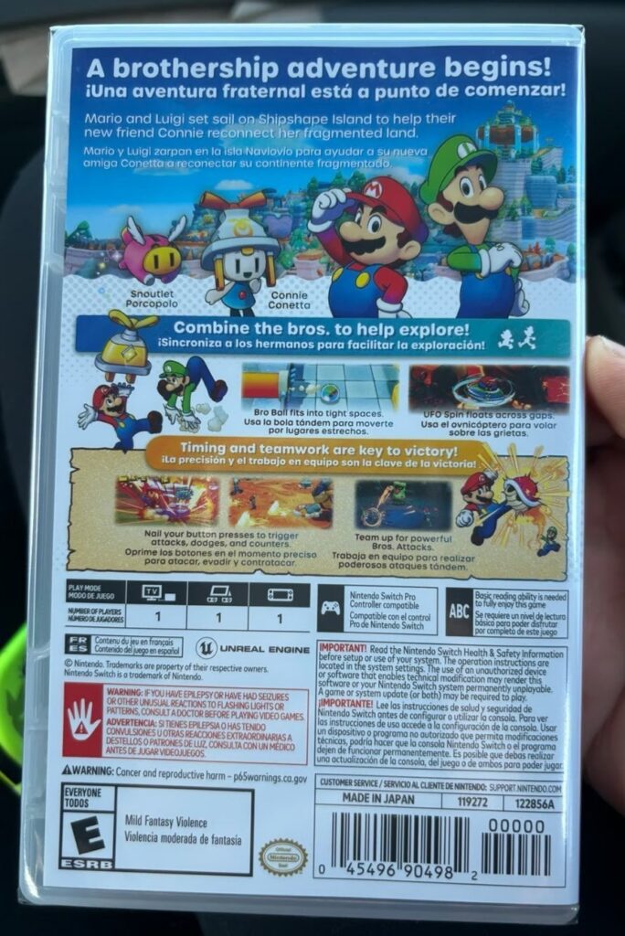 Mario & Luigi: Brothership is made with Unreal Engine