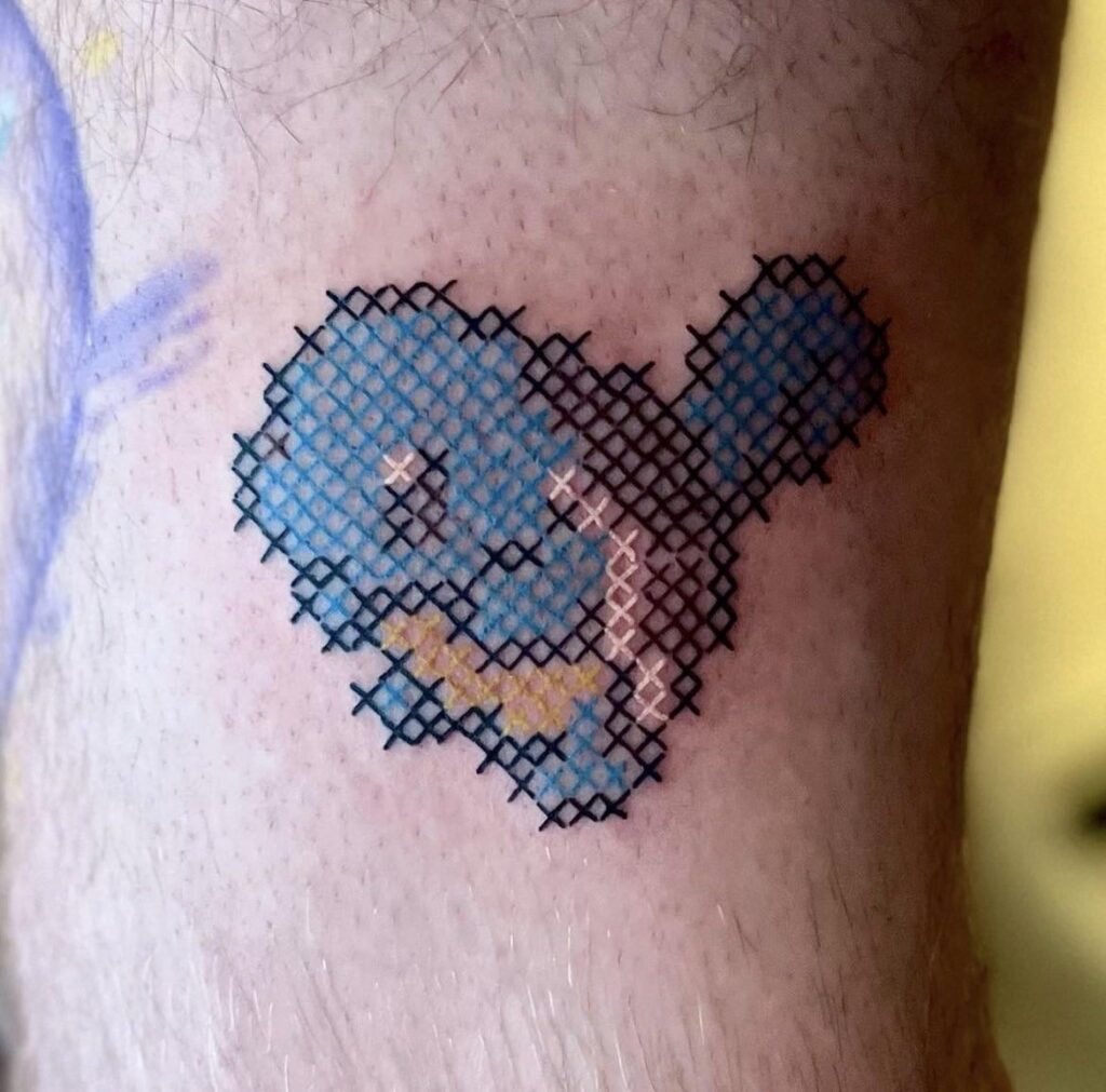 [OC] different style Pokémon tattoo I did :D