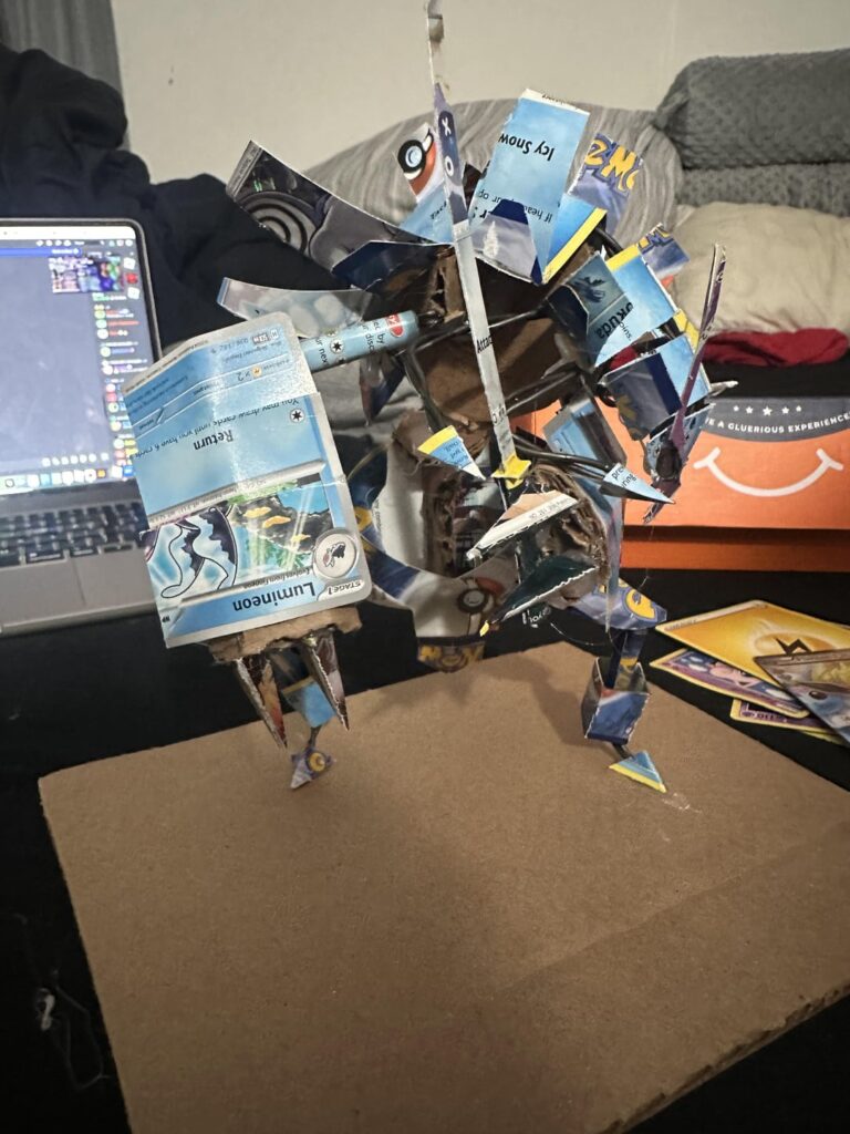 Golisopod sculpture / art (You guys won’t hate me for this will you? These cards were already dented)
