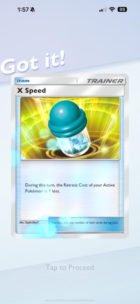 I never played the physical card game before but when I saw the card “Xspeed” I thought it looked familiar.