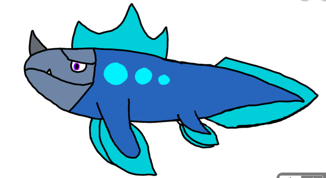 Pandethorn the water dark type and Tiktrake the water dragon type! (pandethorn evolves into tikrake)