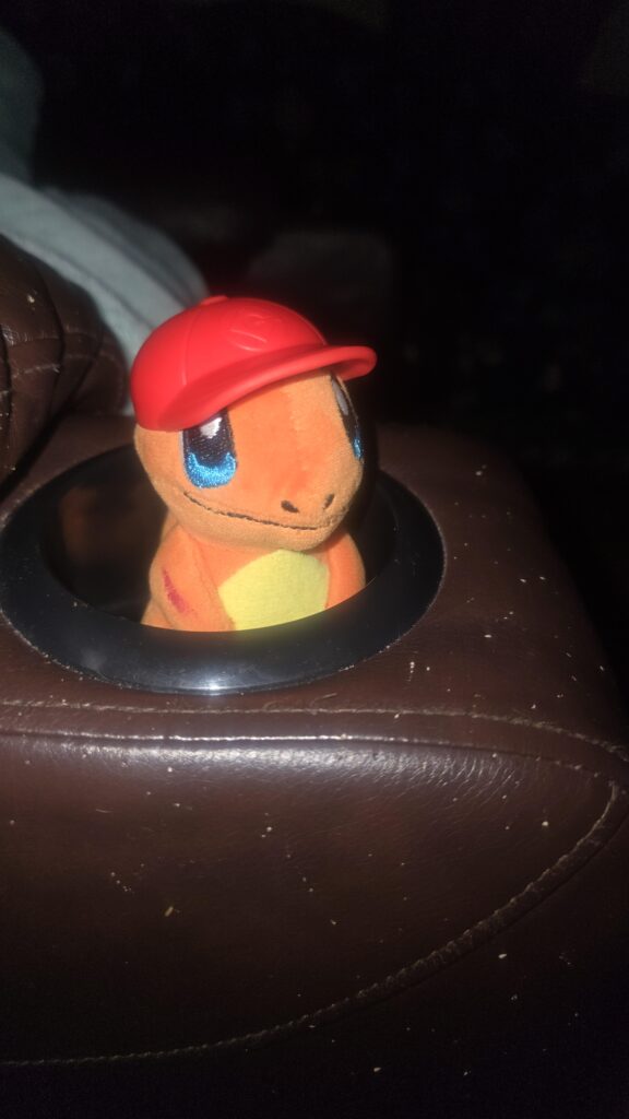 My 7 year old put a small toy hat on her charmander, and it works surprisingly well