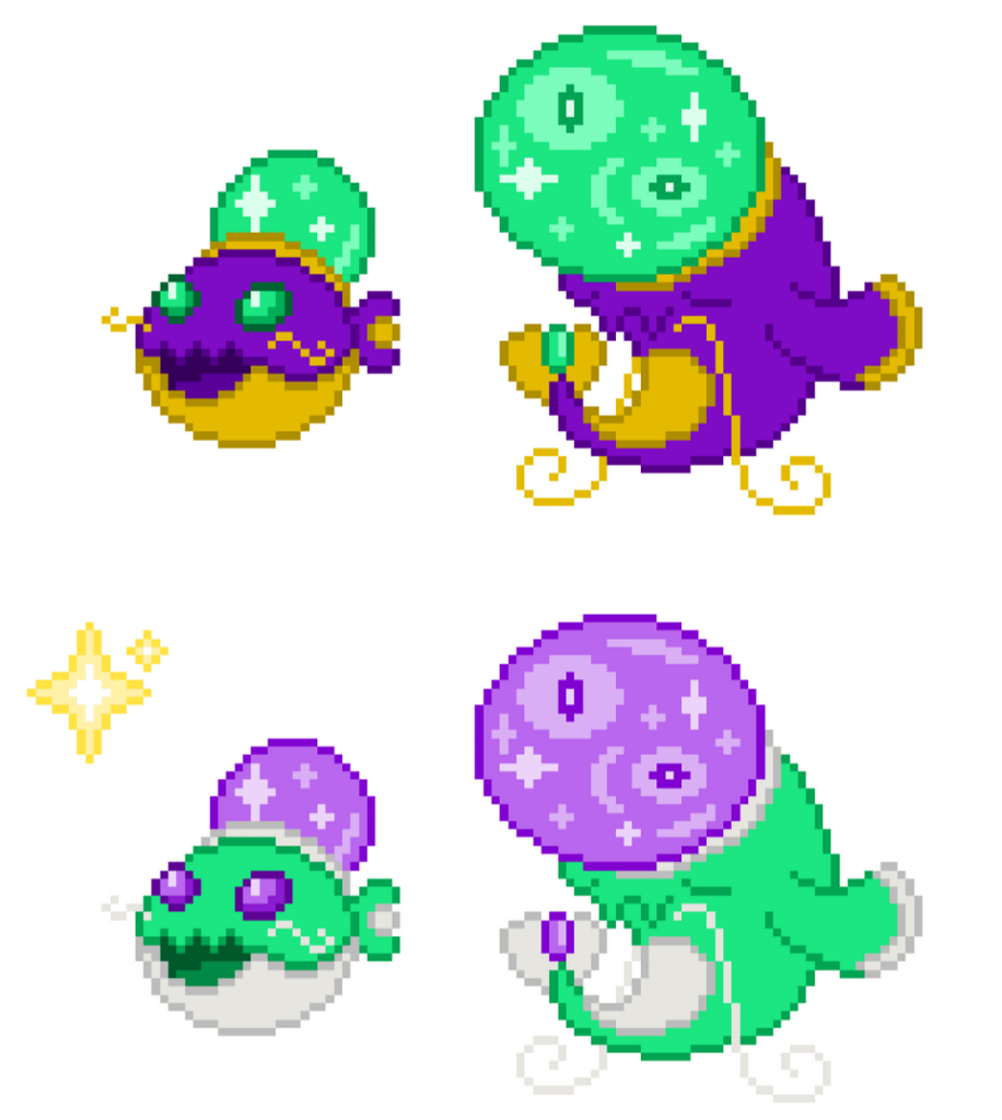 Wisdome & Fisionary, my Barrel Eye Fish fakemon!