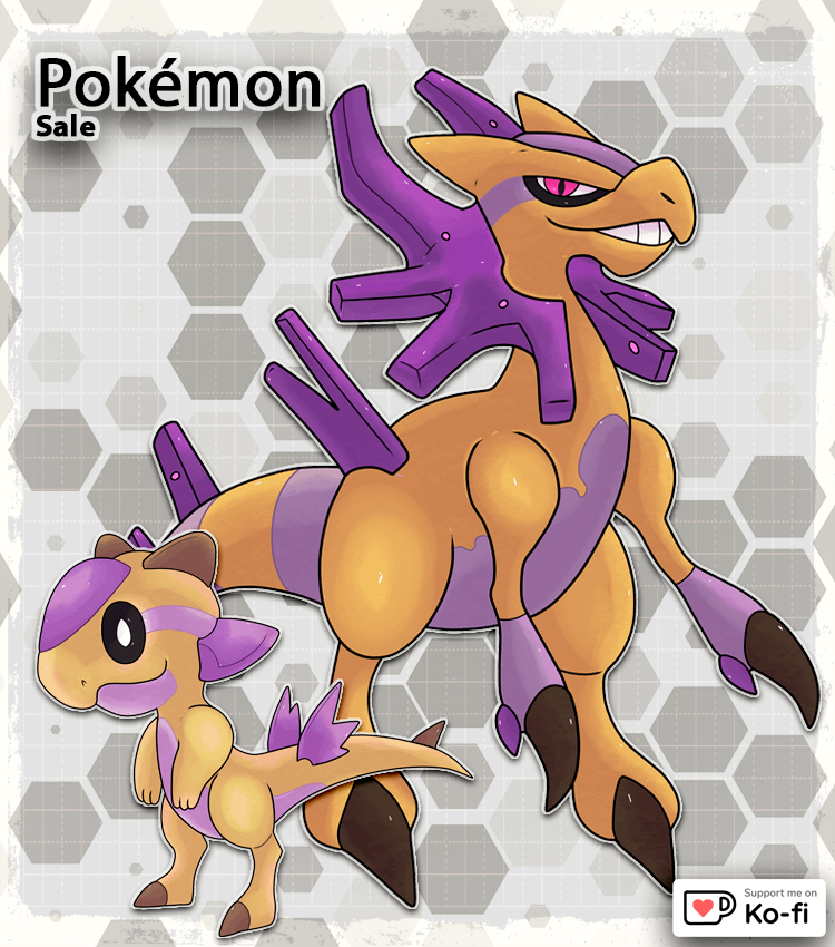Dilophosaurus Fakemon - Fossil Pokemon - Rock/Poison Type Idea - @nikairegion