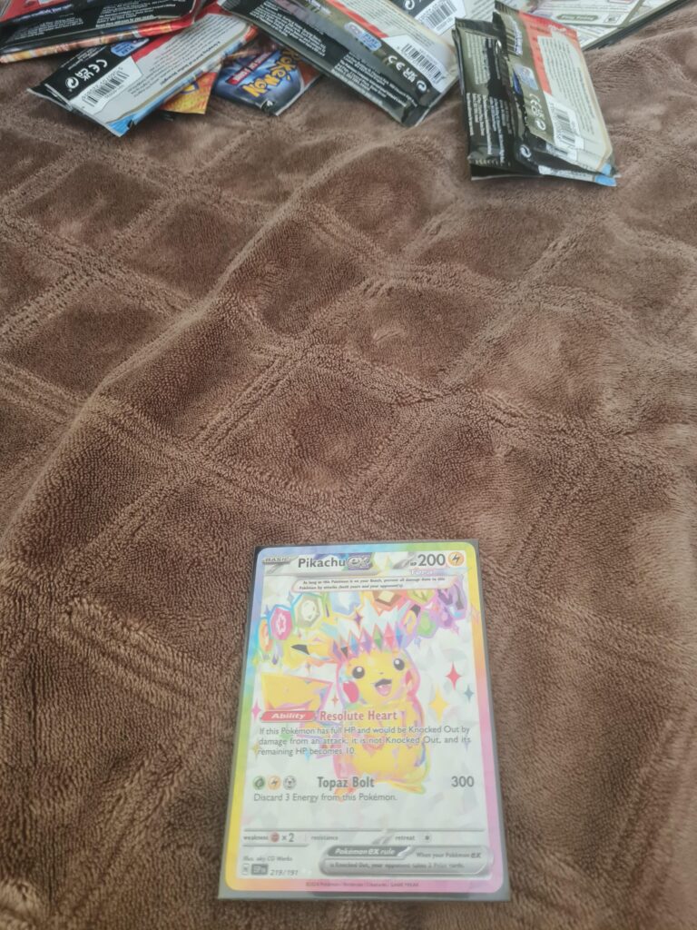 Got pikachu out of my first pack