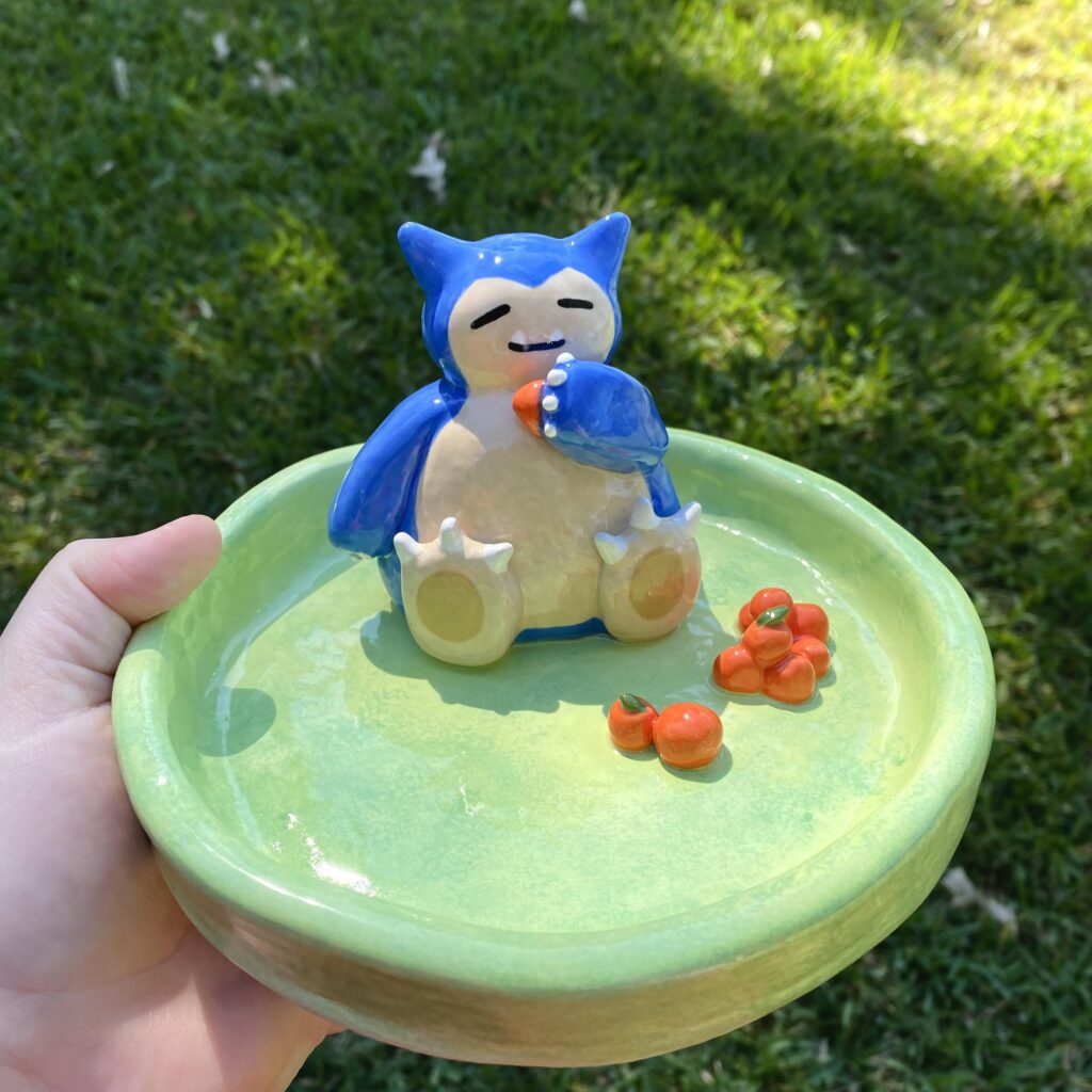 Snorlax trinket dish I made