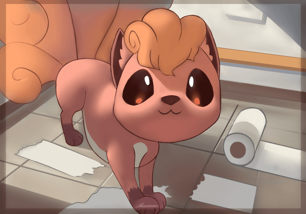 Curious Vulpix, [OC]