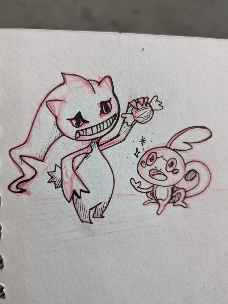 Doodle while I went to my friend's market event.