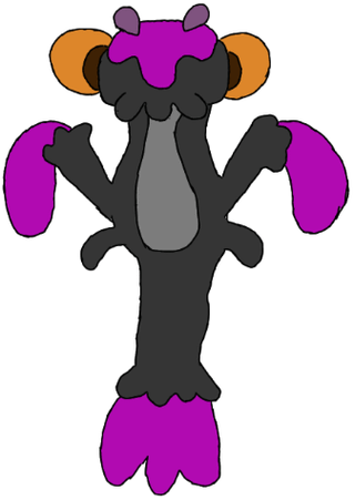 I need help naming these two the first ones a poison type the second ones a poison rock type the first one evolves into the second one and their inspired by mantis shrimp