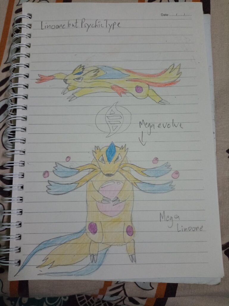 Linoone in this reality is Psychic type and has Pearls for a mega evolution!