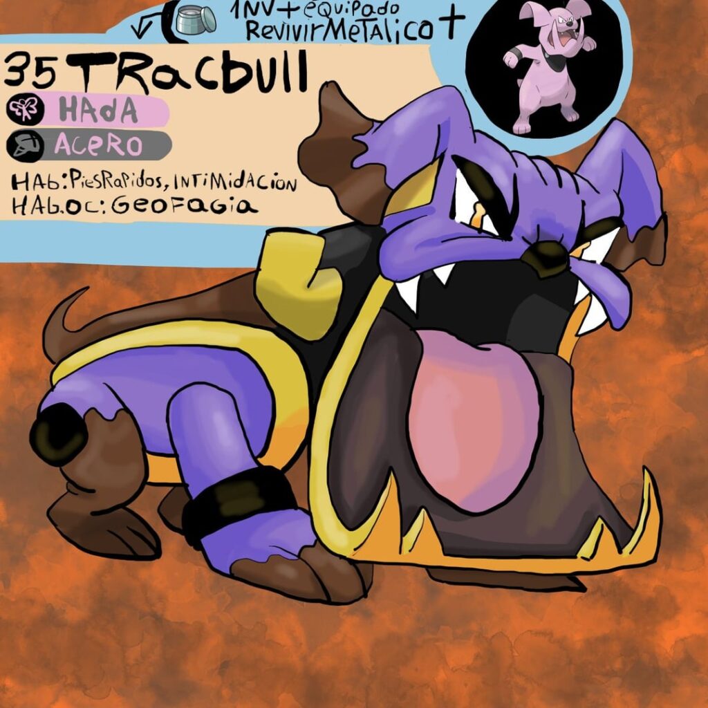 Nueva evolución para granbull, inspirada en los Bulldozers+ Shiny nwn