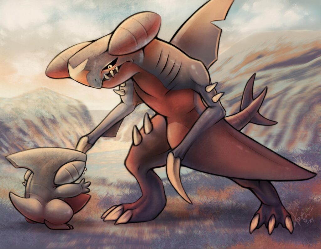 Garchomp and Gible art by (me)