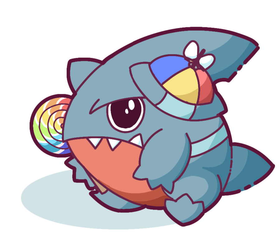 Friend asked me to draw them a Gible with a hat. The evil and intimidating beast