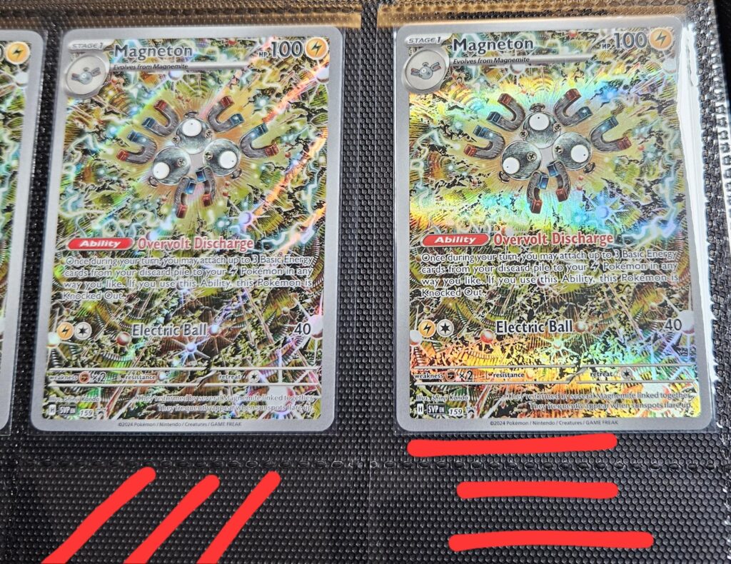 Magneton promo: horizontal & diagonal holo pattern?