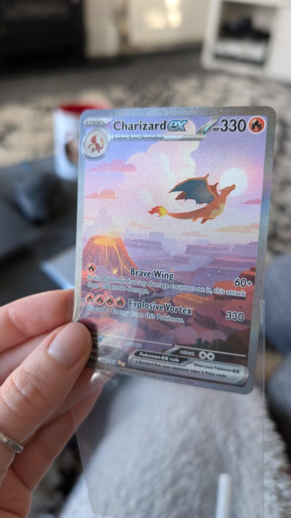 Hi all! I'm brand new to collecting as of about a month ago, started a 151 binder and got this BEAUTY pulled on Whatnot stream, from a booster bundle! 😍