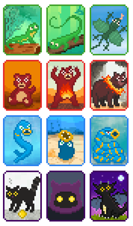 Minecraft TCG Concept: Starters and Pseudo line