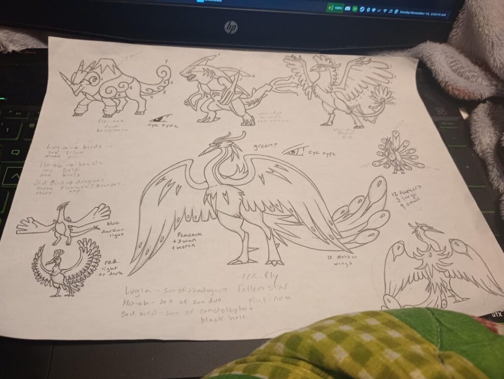 Been going over the recent lore leak from 2005, and it got me thinking, what if there was a third guardian bird with a corresponding trio to go along with Lugia and Ho-oh? Regigigas and the Golems never made much sense as a third counterpart, and now seeing the planned lore it makes even less sense
