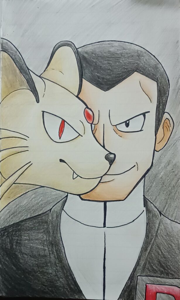 Giovanni, Head of Team Rocket with his faithful Persian (OC)