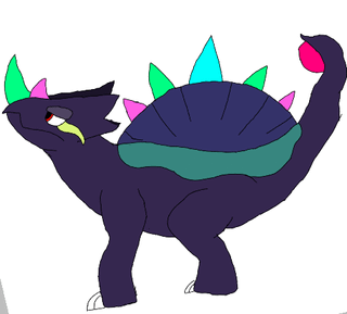Made a evolution to my dimetrodon pokemon its still rock dark