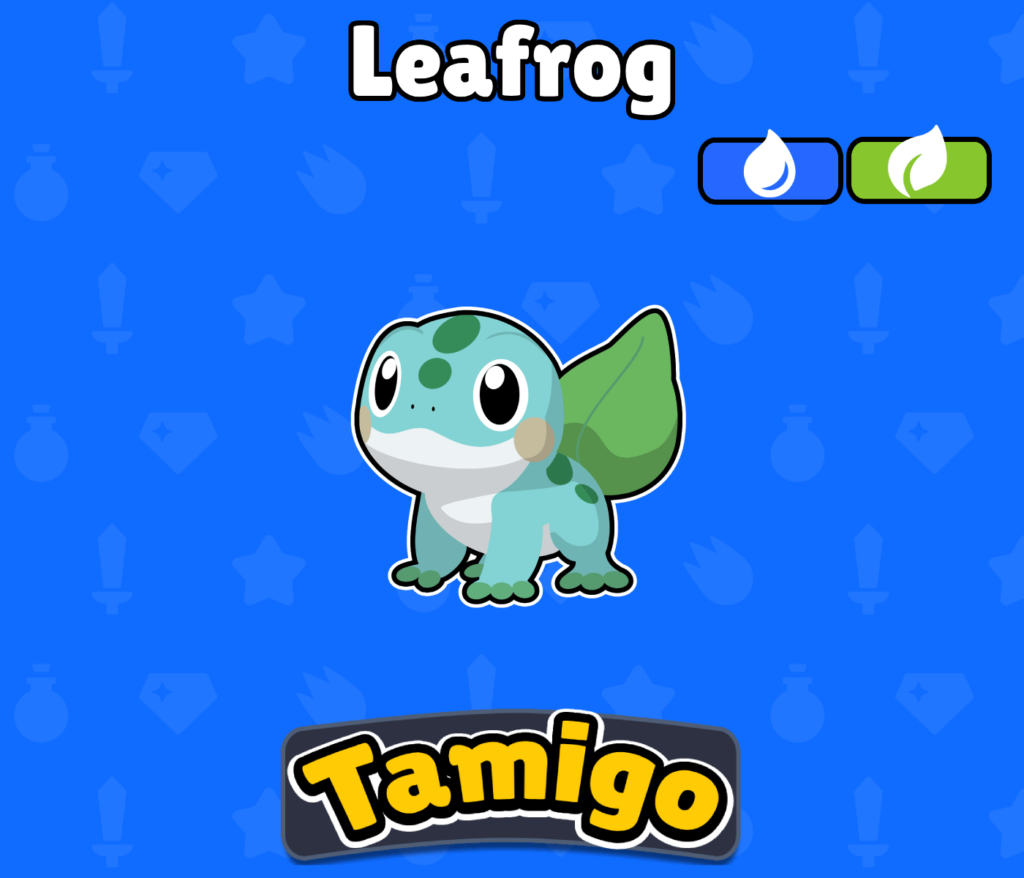Last of my game's starters. Water/Grass type.