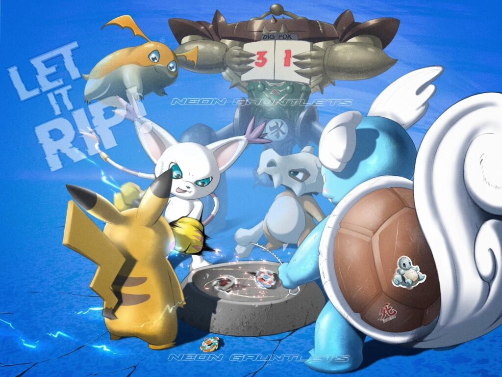 (OC) Pokemon drawing. Let it rip crossover.
