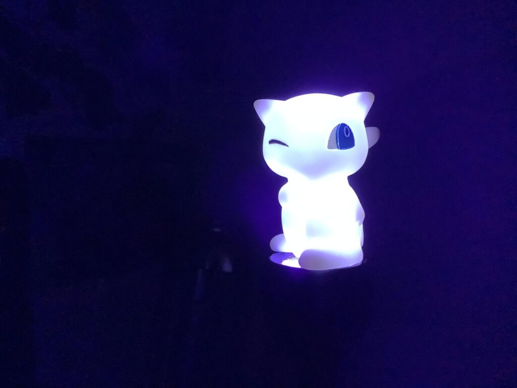 Messing around with black light and Pokémon finger puppets…