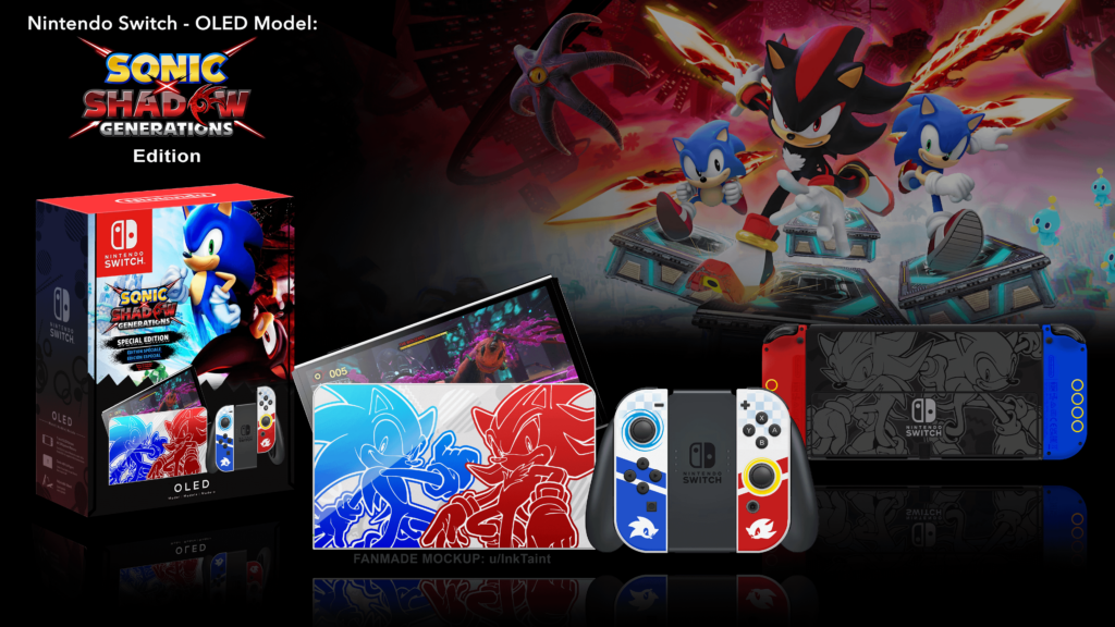 Nintendo Switch OLED Model: Sonic X Shadow Generations Edition (Mockup)