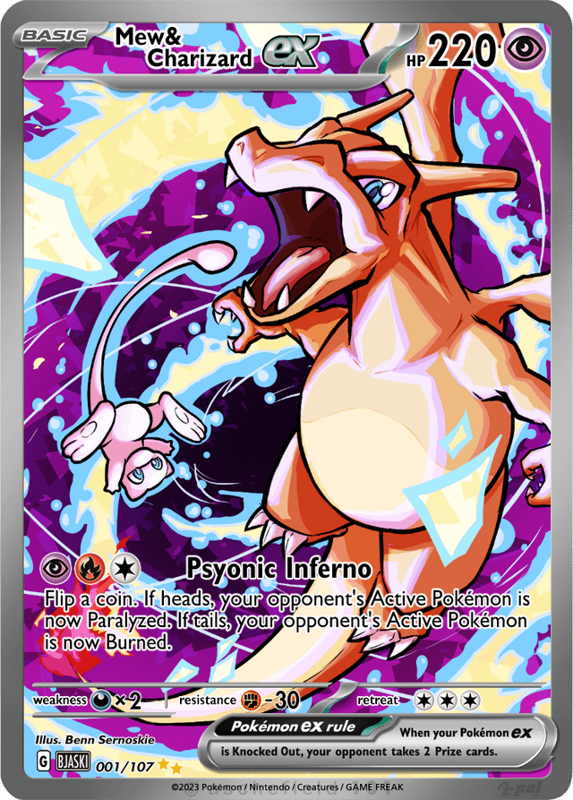 I drew a Mew/Charizard Card! I wish they would bring back tag team cards