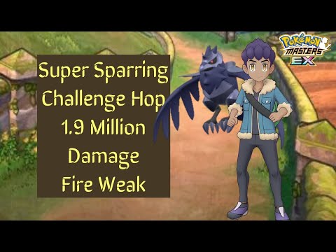Super Sparring Challenge Hop. Fire Weak. Pokemon Masters EX.