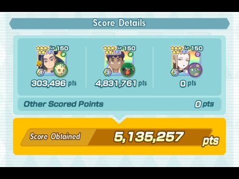 Pokemon Masters EX - 5,135,257 pts Damage Challenge Grass Type 3v3