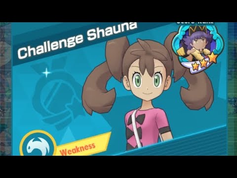 Pokemon Masters Ex: Damage Challenge - Challenge Shauna (Dragon Weak) 1vs3 - Dealing 1M Damage