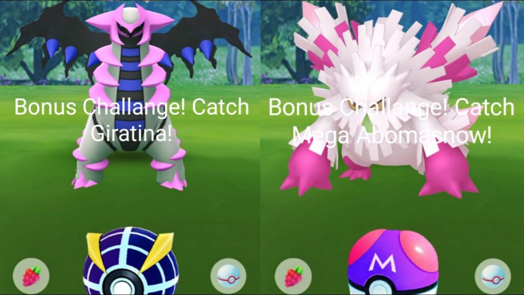 Shiny Giratina & Mega Abomasnow raids started in pokemongo...