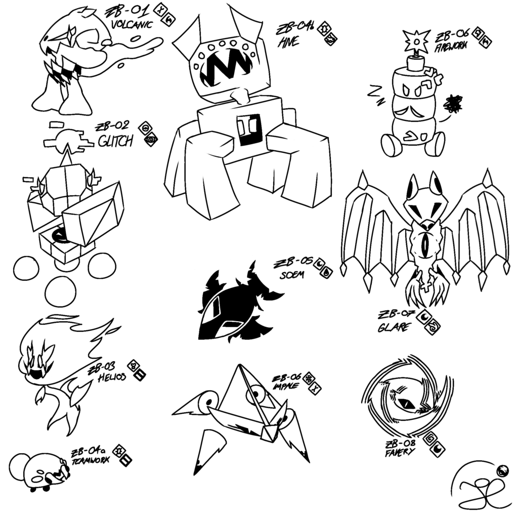What's this? Why, our favorite mad scientist Zenia has cooked up some awesome Pokémon for the region of Asante!