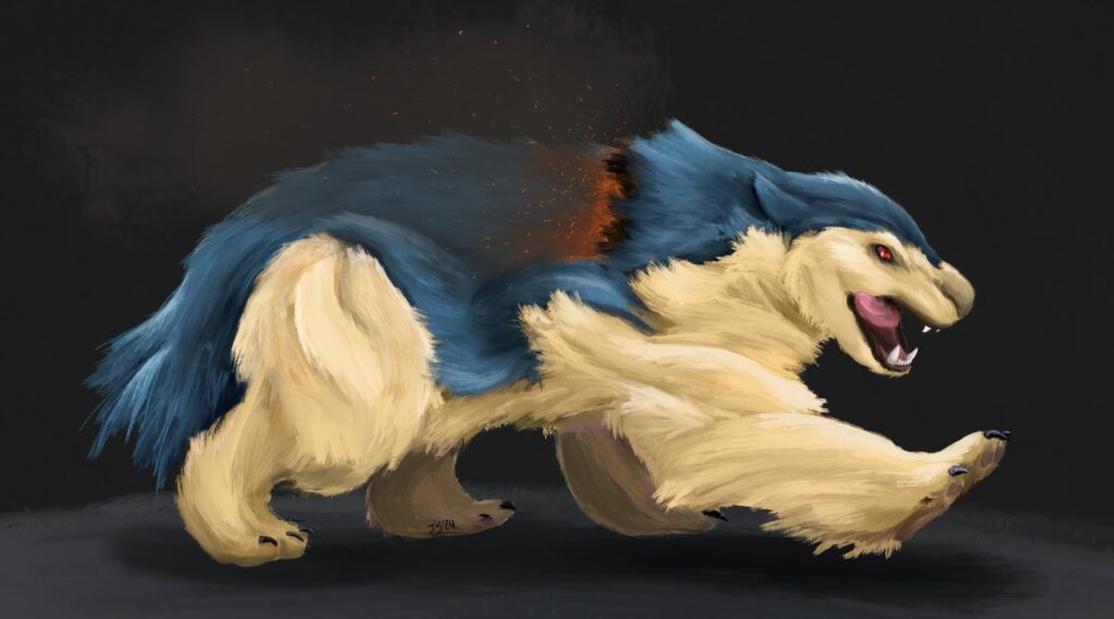 [OC] Typhlosion paint to celebrate 25 years of Gold & Silver!