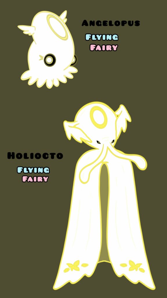 Random Fakemon 27.11.2024 : Angelopus/Holiocto, Apeffet/Homogym