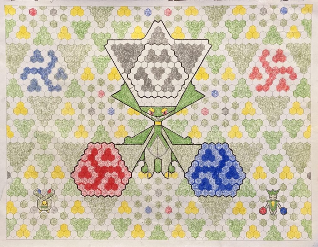 Roserade fanart inspired by cellular automata (OC)