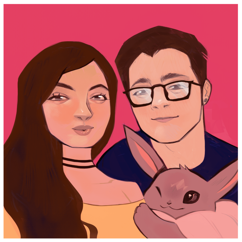 [ART][OC] A cute eevee and her humans