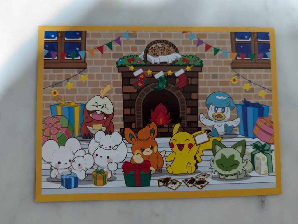 Special edition holiday postcard from Pokemon Center in Japan
