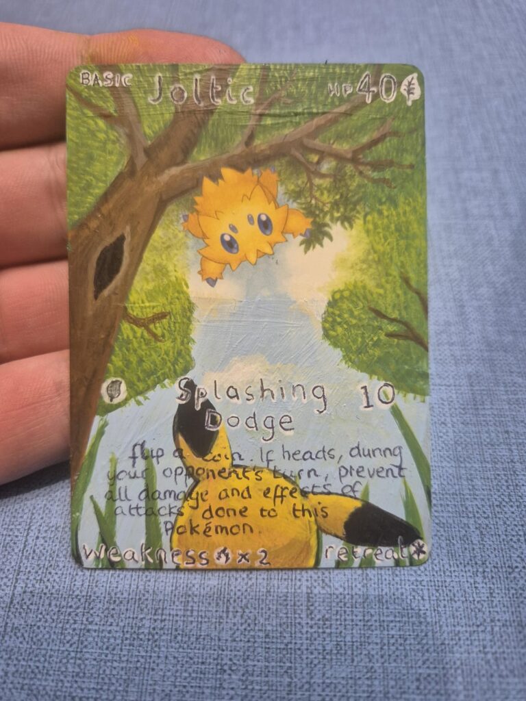 I tried my hand at painting the rest of some Pokemon Cards to create my own full arts!