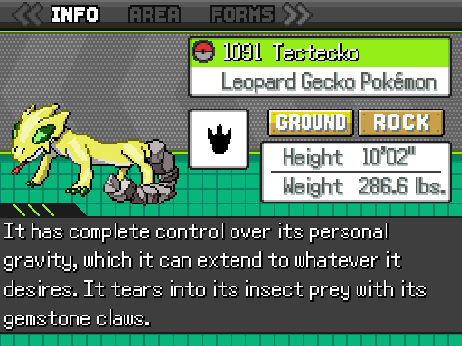 Tectecko - Leopard Gecko Pokemon